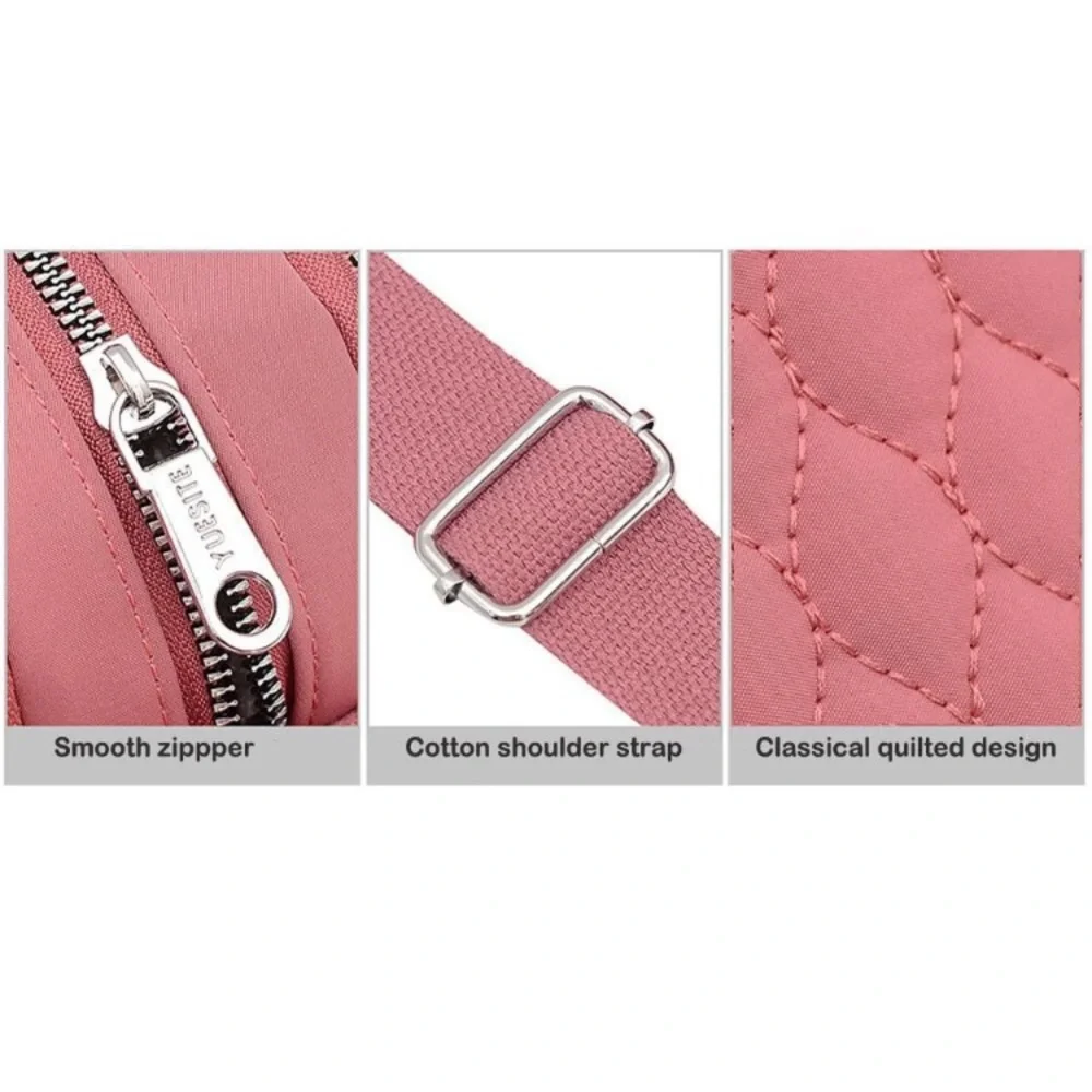 Small Blue Crossbody Bags Quilted Purse Mini Lht Nylon Cell Phone Cross Body